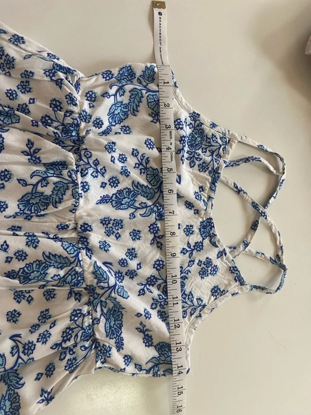 NWOT Old Navy Kids Blue/White Floral Sundress, sz XL (14)